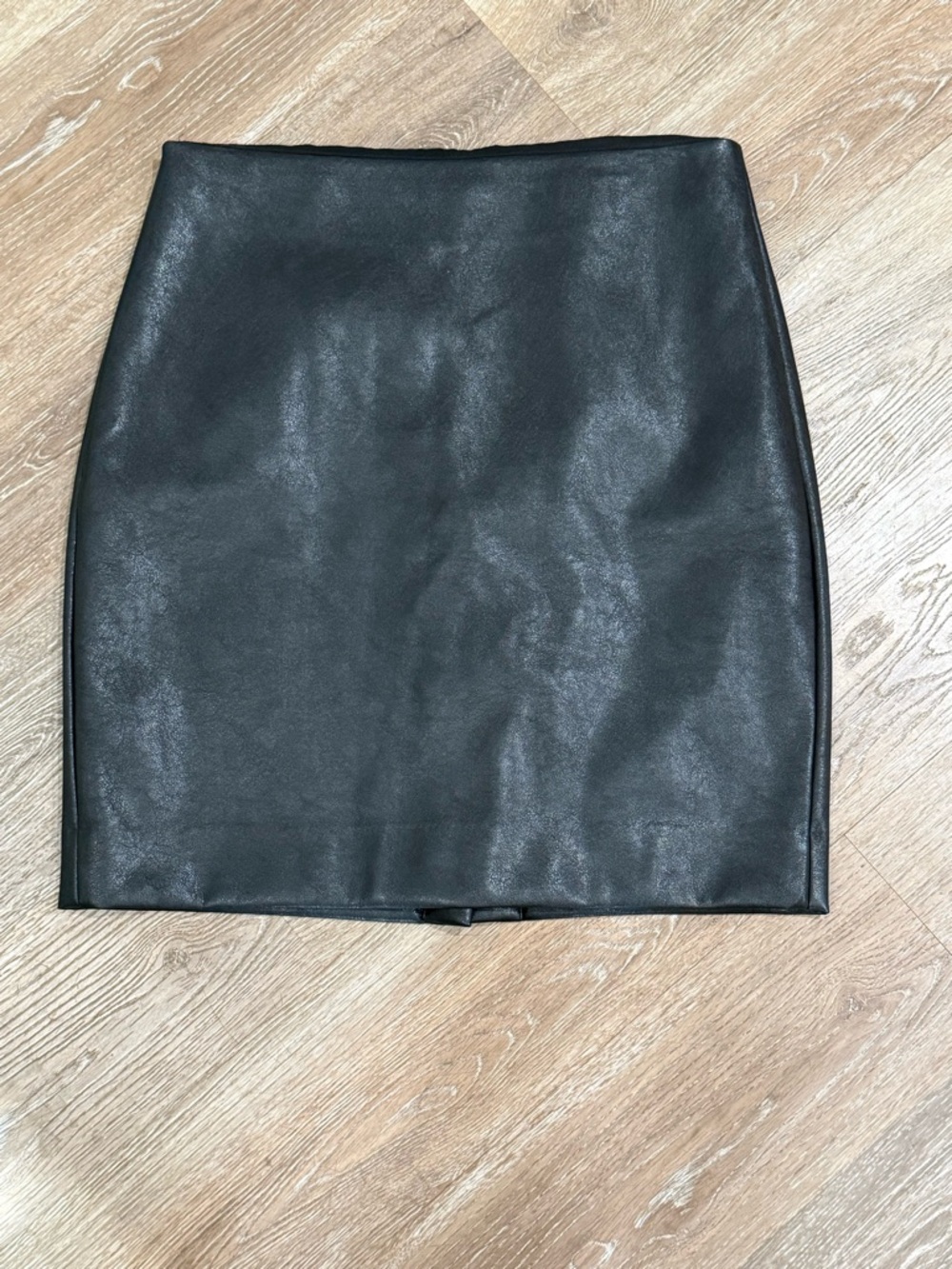 J. Crew Black Faux Leather Pencil Skirt